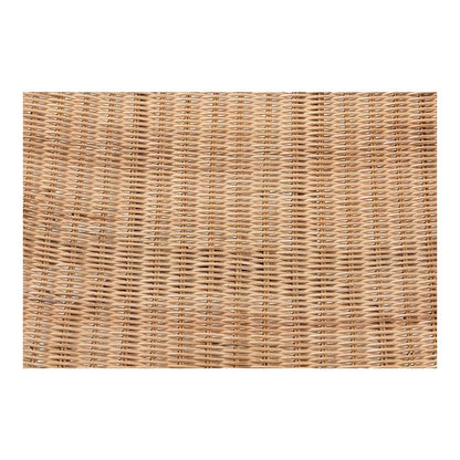 Bohemian Natural Brown Antique Rattan Foldable Lounge Chair