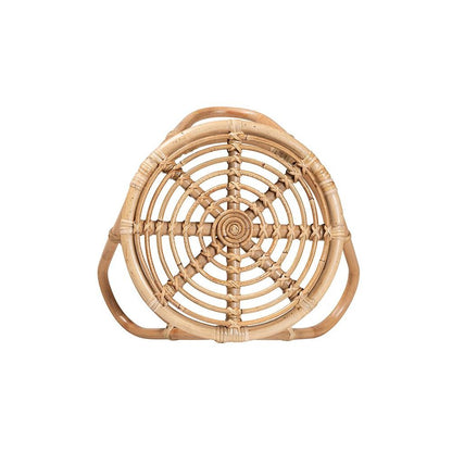 bali & pari Jacinda Modern Bohemian Natural Brown Rattan End Table