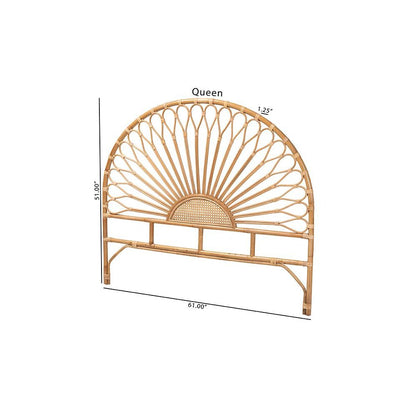 Bohemian Natural Rattan King Size Standalone Headboard