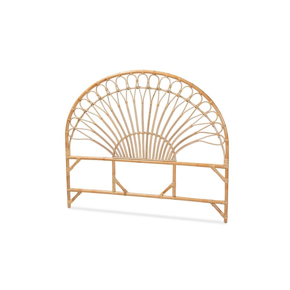 Bohemian Natural Brown Rattan Queen Size Standalone Headboard