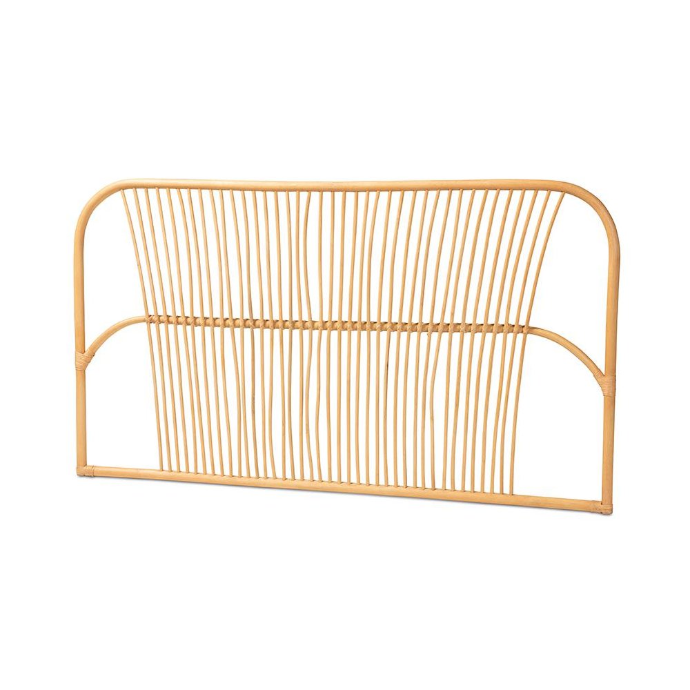 Bohemian Natural Brown Rattan Queen Size Wall-mount Headboard
