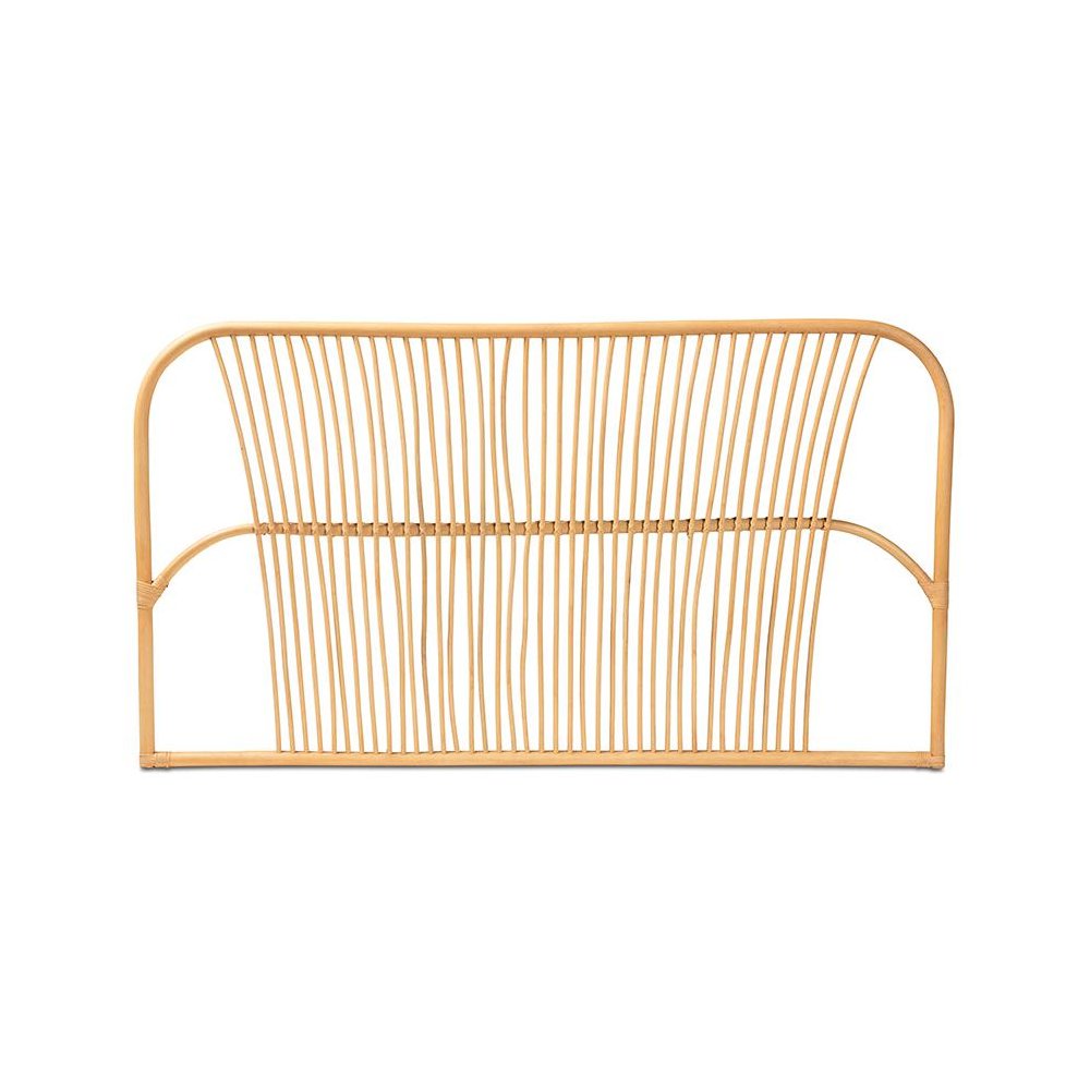 Bohemian Natural Brown Rattan Queen Size Wall-mount Headboard