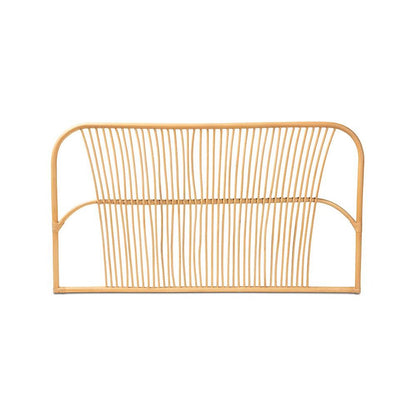 Bohemian Natural Brown Rattan Queen Size Wall-mount Headboard