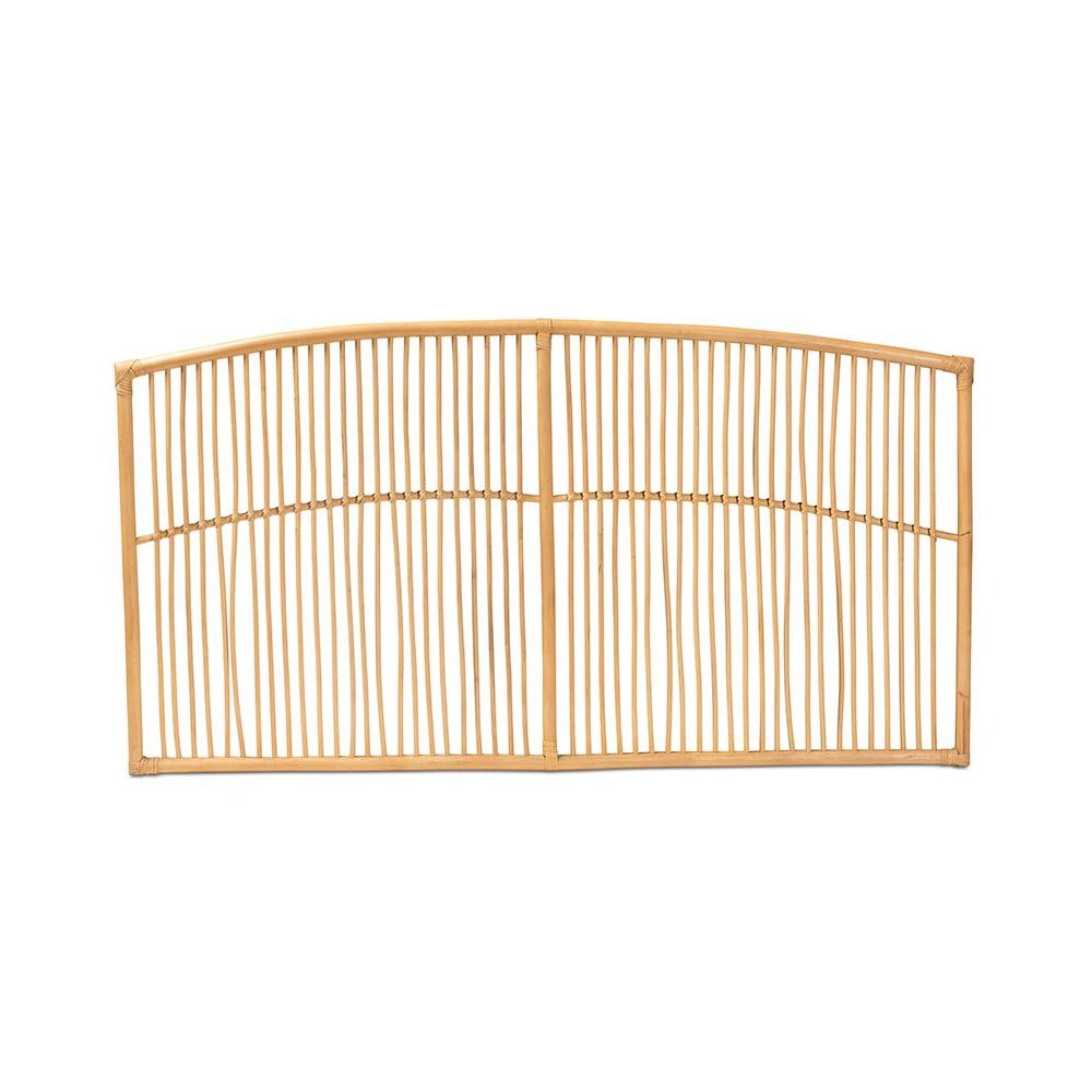 Bohemian Natural Brown Rattan Queen Size Wall-mount Headboard