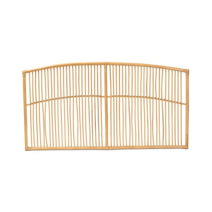 Bohemian Natural Brown Rattan Queen Size Wall-mount Headboard