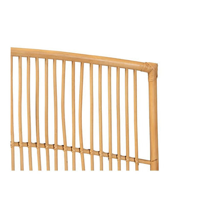 Bohemian Natural Brown Rattan Queen Size Wall-mount Headboard