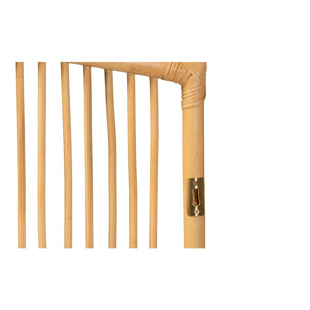 Bohemian Natural Brown Rattan Queen Size Wall-mount Headboard