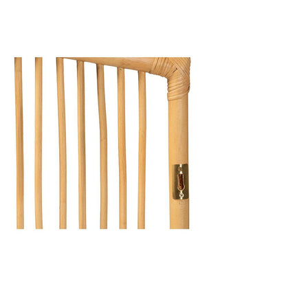 Bohemian Natural Brown Rattan Queen Size Wall-mount Headboard