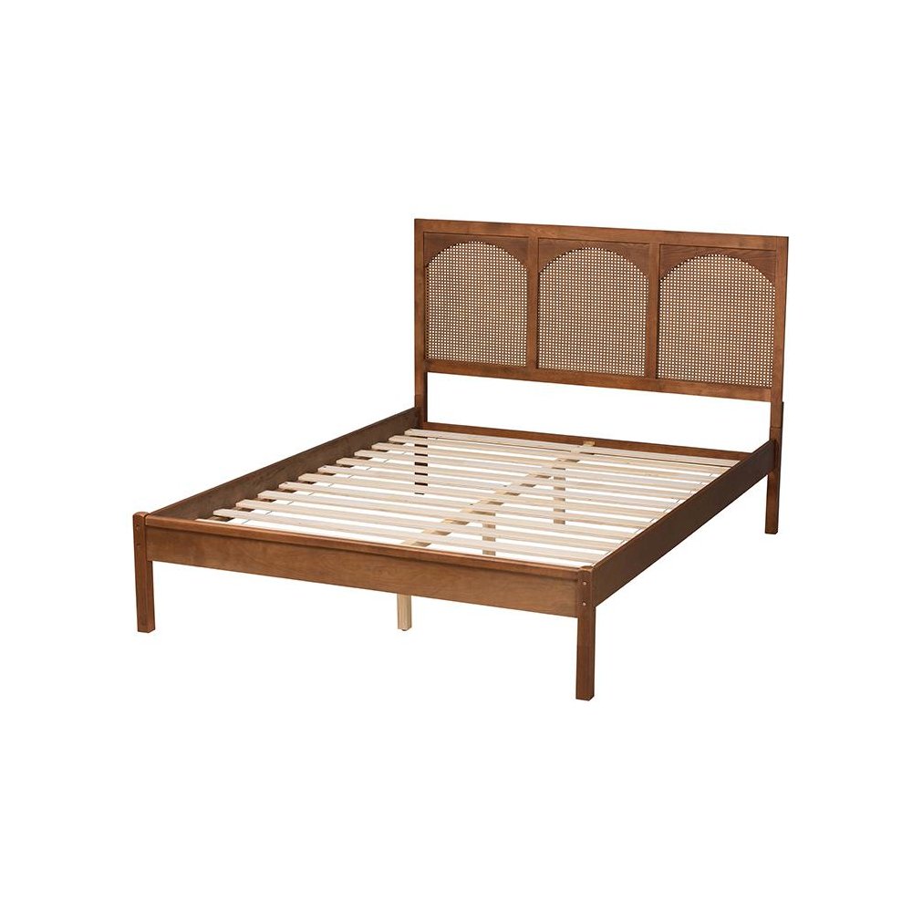 Rattan Queen Size Platform Bed