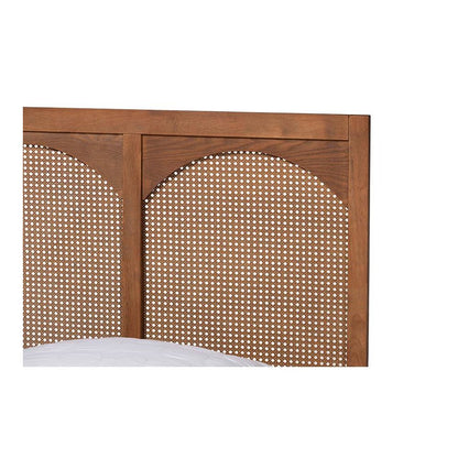 Rattan Queen Size Platform Bed