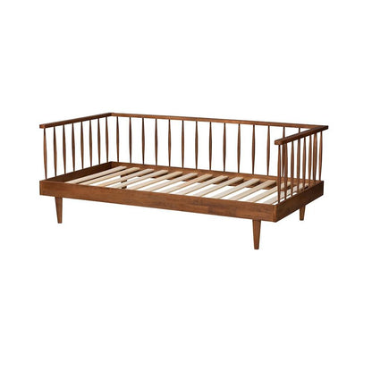 Matilda Mid-Century Modern Ash Walnut Finished Wood Twin Size Daybed