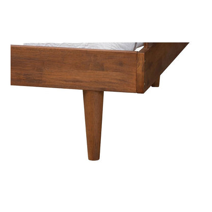 Matilda Mid-Century Modern Ash Walnut Finished Wood Twin Size Daybed
