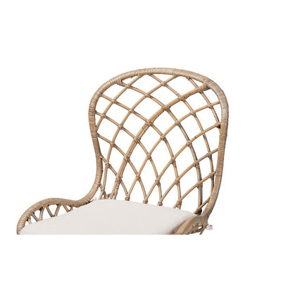 Greywashed Rattan 2-Piece Dining Chair Set