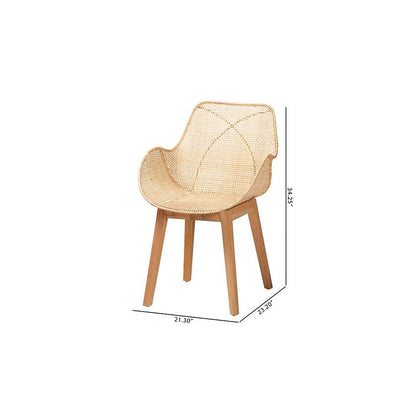 Rattan 2-Piece Dining Chair Set