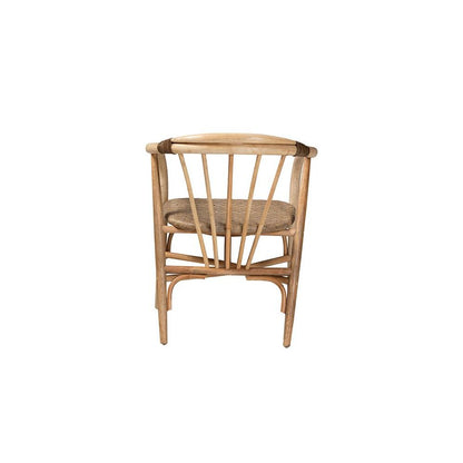 bali & pari Kyoto Modern Bohemian Natural Brown Rattan Dining Chair