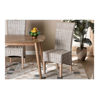 Natural Brown Finished Wood Dining Chair