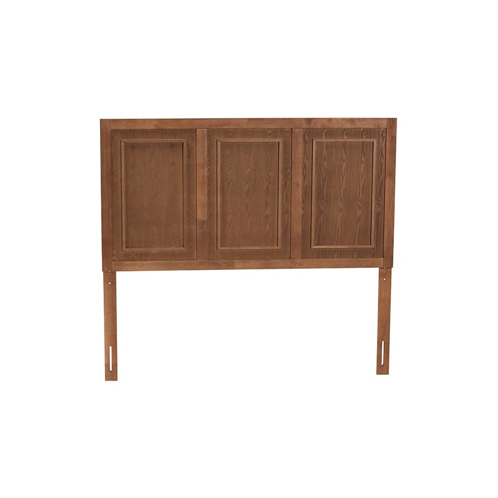 Giordano Classic and Traditional Ash Walnut Finished Wood Full Size Headboard