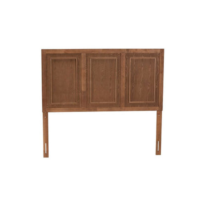 Giordano Classic and Traditional Ash Walnut Finished Wood Full Size Headboard
