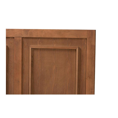 Giordano Classic and Traditional Ash Walnut Finished Wood Full Size Headboard