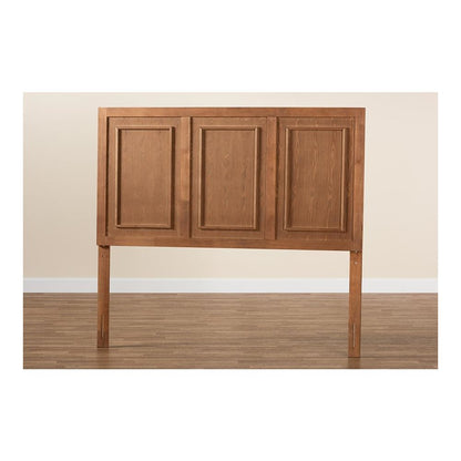 Giordano Classic and Traditional Ash Walnut Finished Wood Full Size Headboard