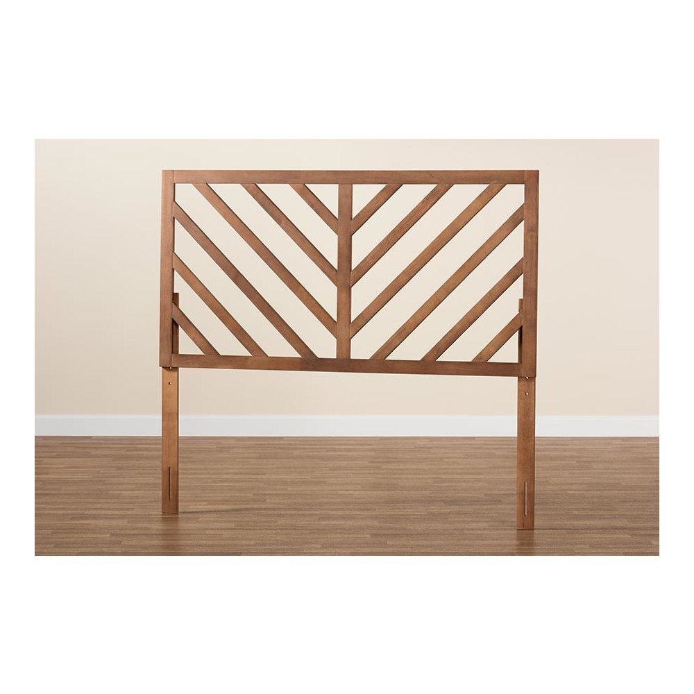 Belisma Modern and Contemporary Ash Walnut Finished Wood Queen Size Headboard