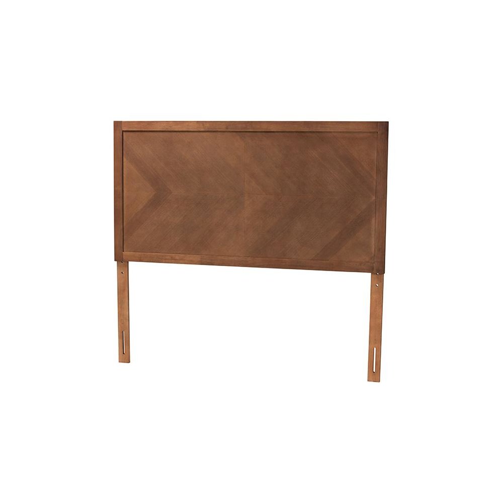 Terrian Classic and Traditional Ash Walnut Finished Wood Queen Size Headboard