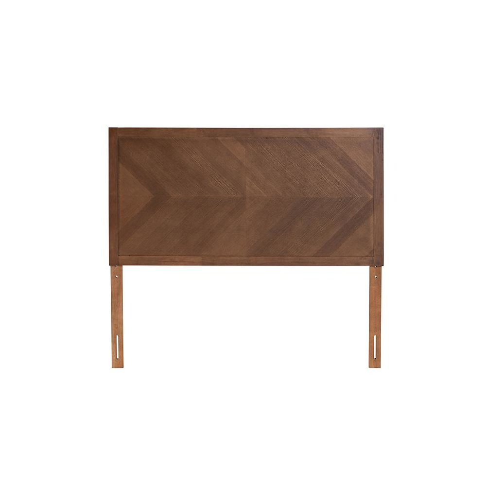 Terrian Classic and Traditional Ash Walnut Finished Wood Queen Size Headboard