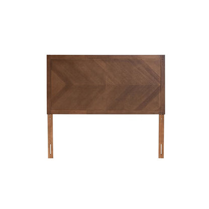 Terrian Classic and Traditional Ash Walnut Finished Wood Queen Size Headboard