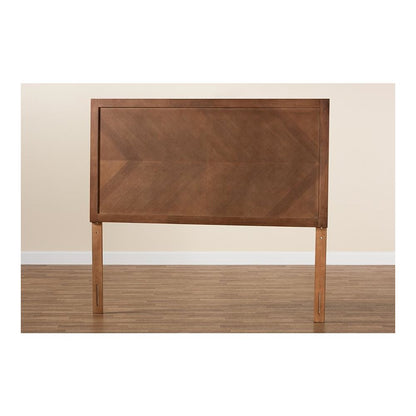 Terrian Classic and Traditional Ash Walnut Finished Wood Queen Size Headboard