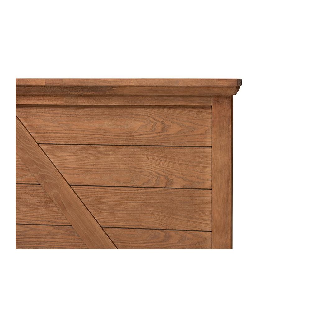 Yorick Classic and Traditional Ash Walnut Finished Wood Queen Size Headboard