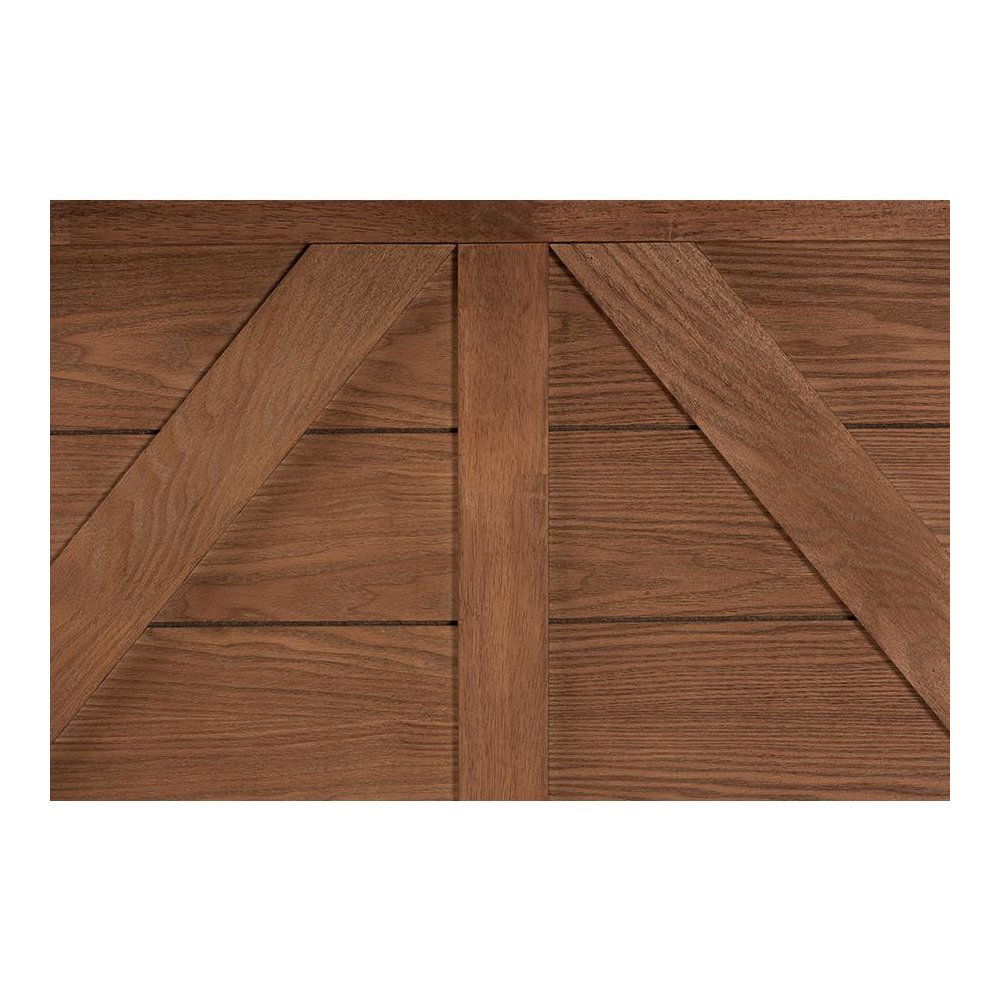 Yorick Classic and Traditional Ash Walnut Finished Wood Queen Size Headboard