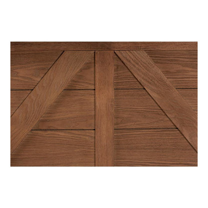 Yorick Classic and Traditional Ash Walnut Finished Wood Queen Size Headboard