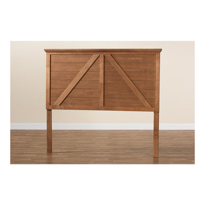 Yorick Classic and Traditional Ash Walnut Finished Wood Queen Size Headboard