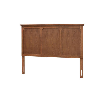 Alarice Classic and Traditional Ash Walnut Finished Wood Queen Size Headboard