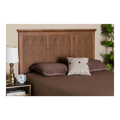 Alarice Classic and Traditional Ash Walnut Finished Wood Queen Size Headboard