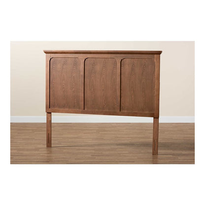 Alarice Classic and Traditional Ash Walnut Finished Wood Queen Size Headboard