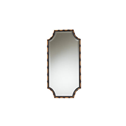 Black Finished Metal Accent Wall Mirror