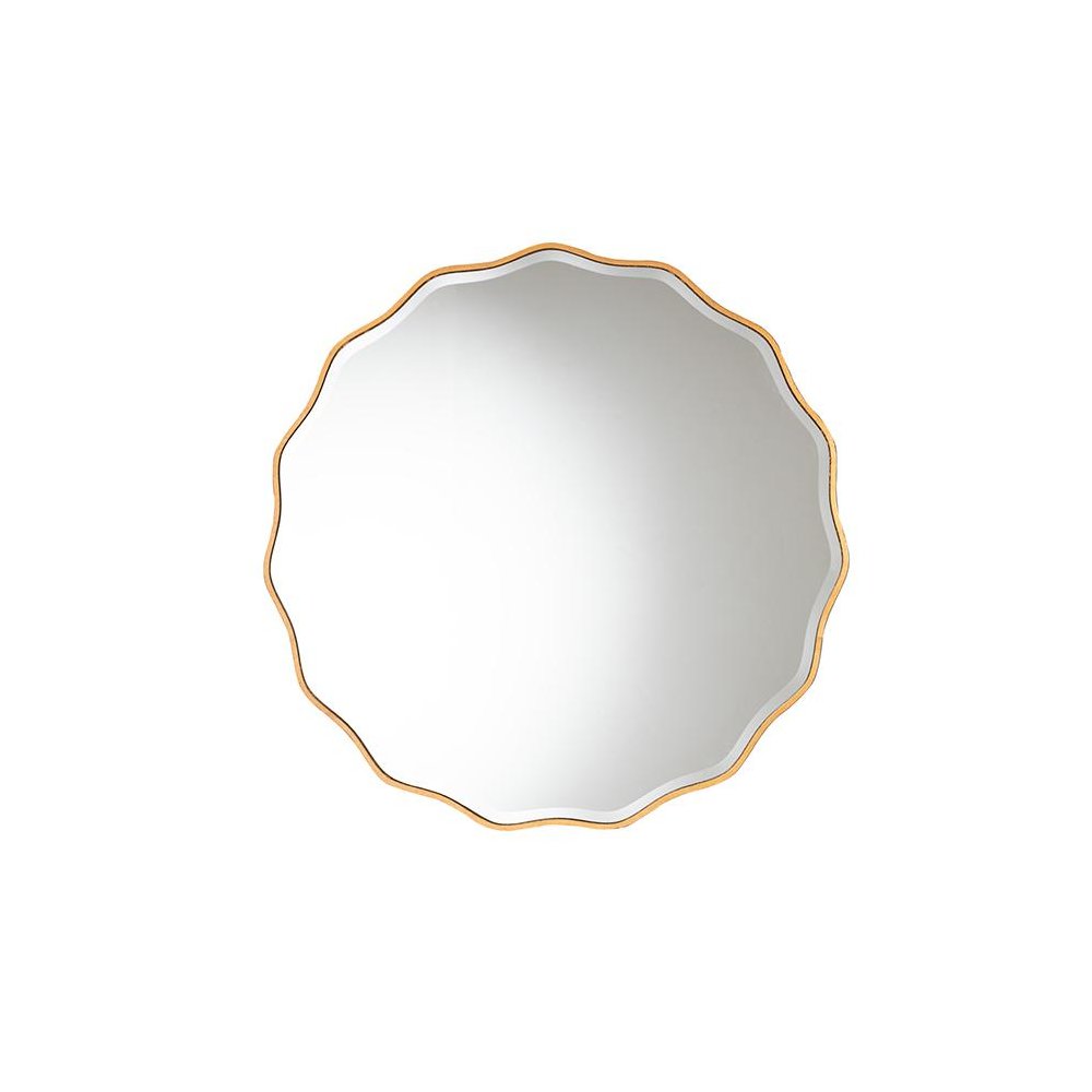 Weston Modern Glam and Luxe Antique Goldleaf Finished Wood Accent Wall Mirror