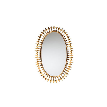Rogier Modern Glam and Luxe Antique Goldleaf Metal Accent Wall Mirror