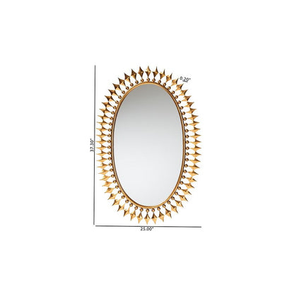 Rogier Modern Glam and Luxe Antique Goldleaf Metal Accent Wall Mirror