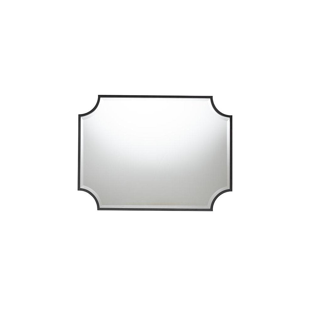 Baxton Studio Parcenet Modern Black Finished Metal Accent Wall Mirror