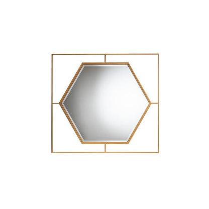 Gates Modern Glam and Luxe Antique Goldleaf Metal Accent Wall Mirror