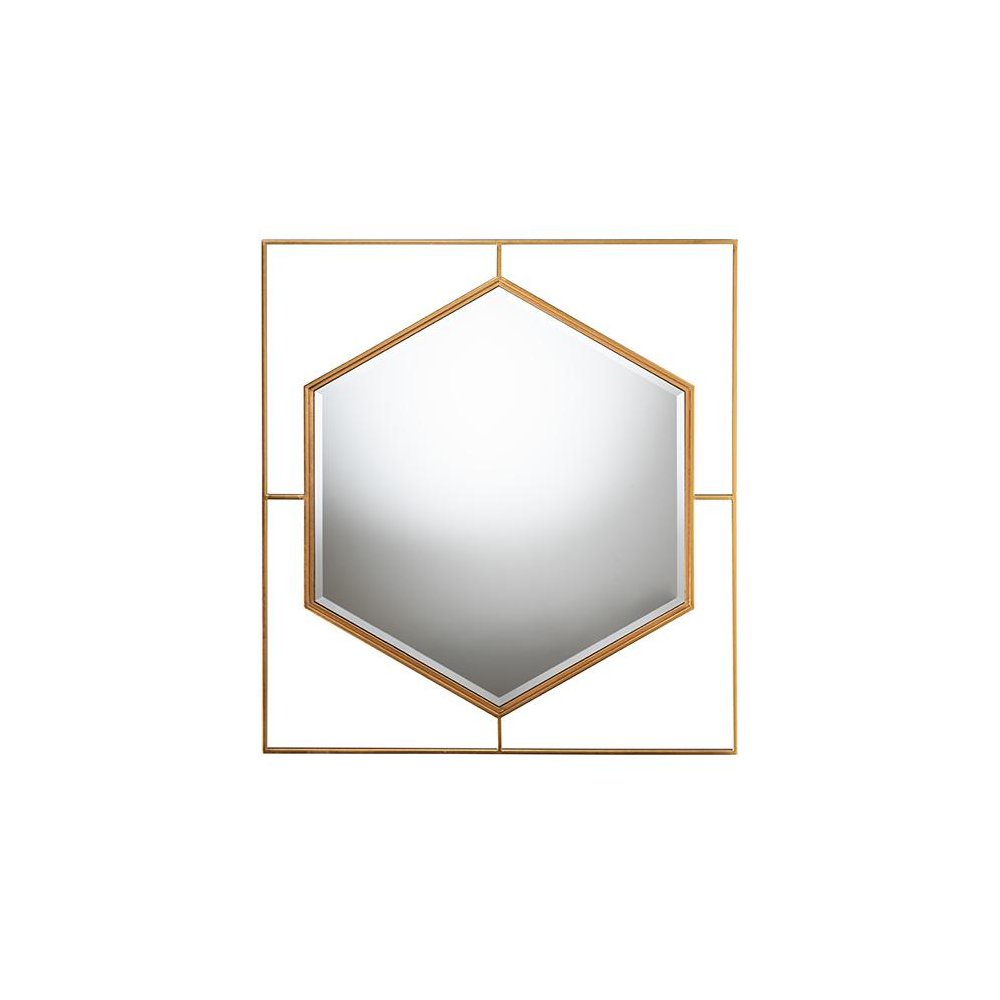 Gates Modern Glam and Luxe Antique Goldleaf Metal Accent Wall Mirror