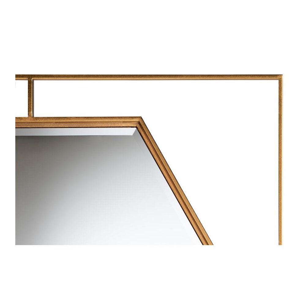 Gates Modern Glam and Luxe Antique Goldleaf Metal Accent Wall Mirror