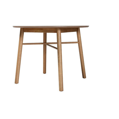 Denmark Mid-Century Modern French Oak Brown Finished Rubberwood Dining Table