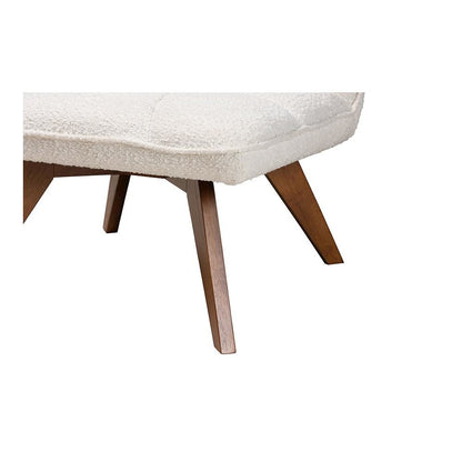 Walnut Brown Finished Rubberwood Accent Chair