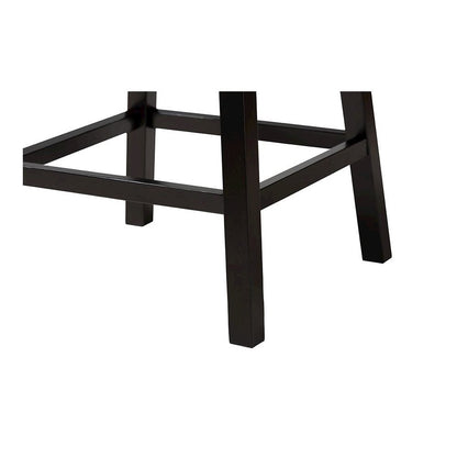 Espresso Brown Finished Wood 2-Piece Swivel Counter Stool Set