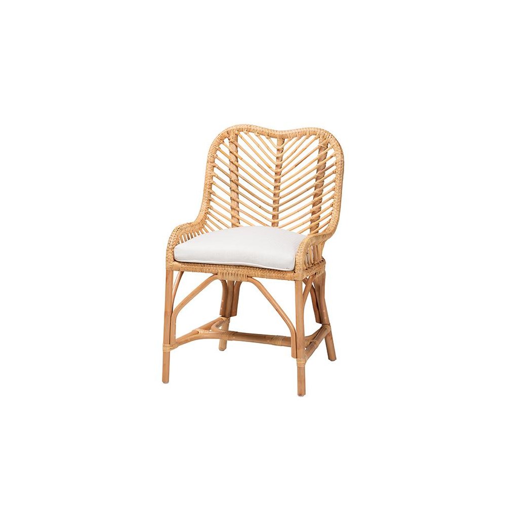 bali & pari Arween Modern Bohemian Natural Brown Rattan Dining Chair