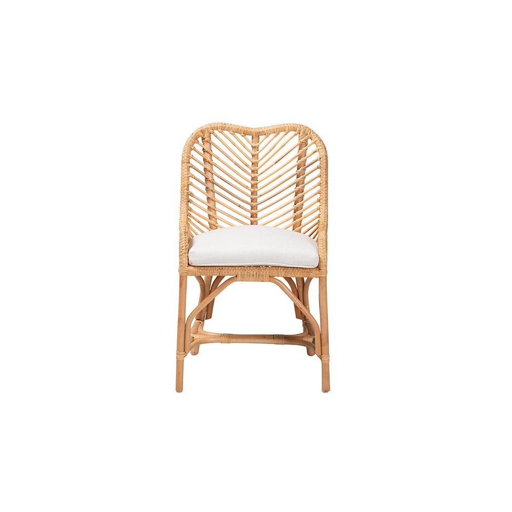 bali & pari Arween Modern Bohemian Natural Brown Rattan Dining Chair