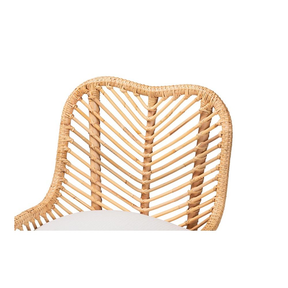 bali & pari Arween Modern Bohemian Natural Brown Rattan Dining Chair